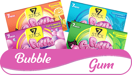 7 Stick Bubble Gum Button
